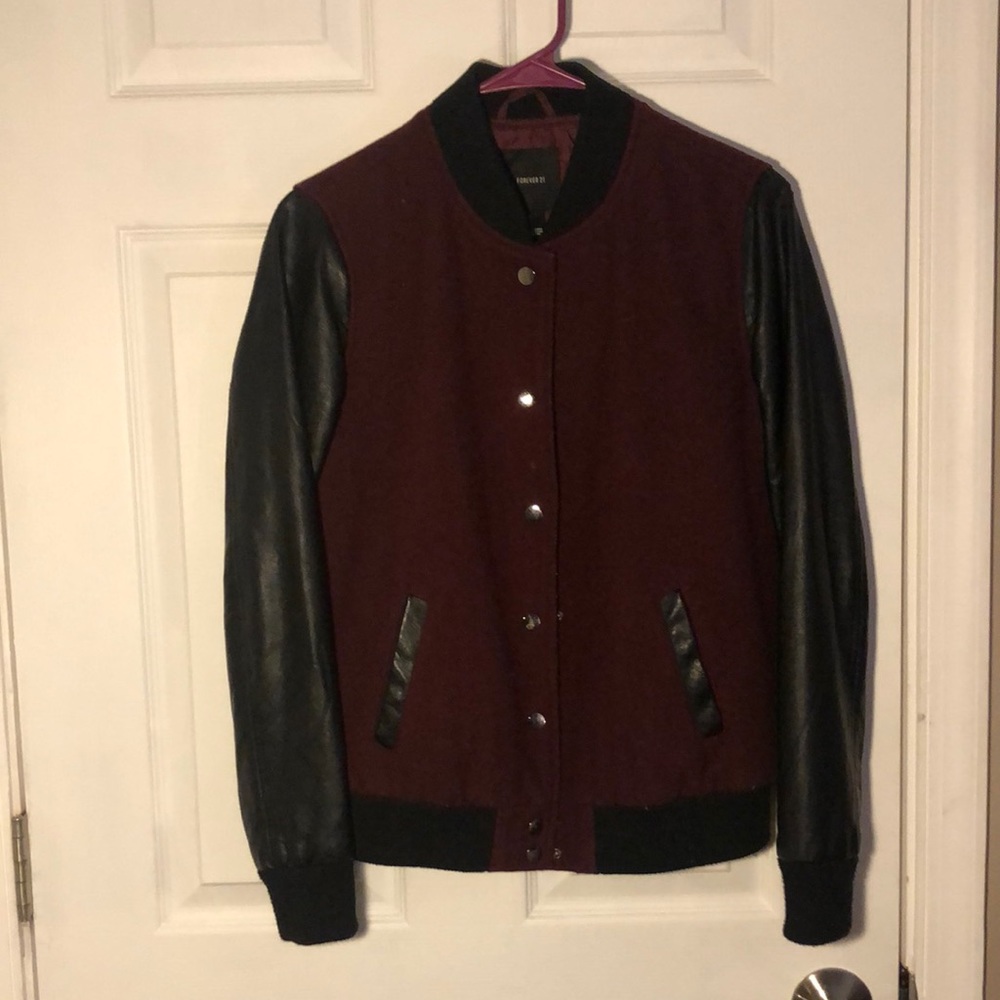 Forever 21 Partially leather jacket